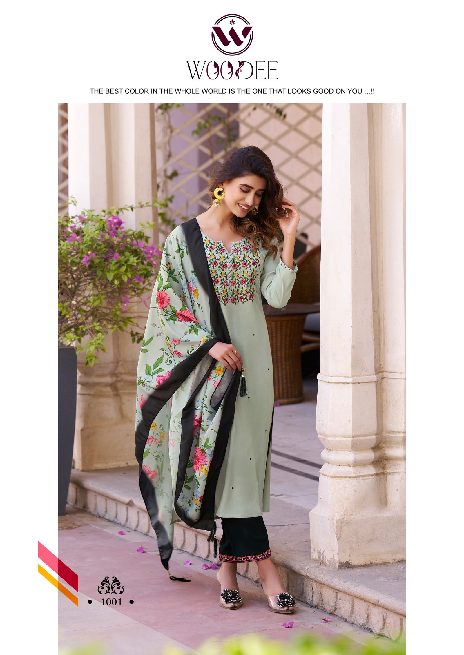 Siyoni By Woodee Rayon Kurti With Bottom Dupatta Exporters In India